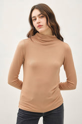 Versatile Mock Neck Long Sleeve T-Shirt | Chic & Comfortable