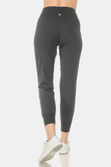 Wide Waistband Slim Active Joggers - Leggings Depot Athleisure
