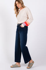 SAGE + FIG Women's High Waist Wide Leg Stretch Denim Jeans