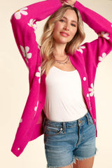 Haptics Women's Daisy Floral Button Down Long Sleeve Cardigan - Chic Layering Piece