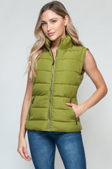 Stylish Zip-Up Turtleneck Vest with Pockets - Versatile & Warm