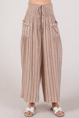 SAGE + FIG Women's Cotton Gauze Wash Stripe Pants - Casual, Breathable & Stylish