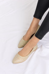 Forever Link Rhinestone Pointed Toe Flat Slip-Ons for Women - Chic & Comfortable
