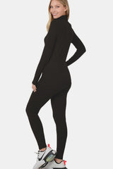 Zenana Full Size Cozy Turtleneck Top & Leggings Lounge Set - Soft & Stretchy