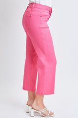 YMI Jeanswear Full Size Mid-Rise Hyperstretch Cropped Straight Pants for Women