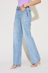 Judy Blue V Front Waistband Straight Jeans - Full Size for Trendy Comfort