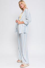Love Tree Women's Linen Striped Blazer - Chic & Breathable