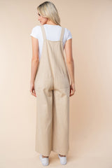 White Birch Sleeveless Wide Leg Jumpsuit - Chic Cotton One-Piece