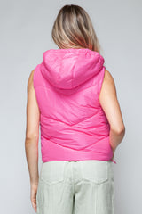 Snobbish Quilted Hooded Vest with Zip-Up Front - Stylish & Warm Outerwear