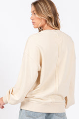 SAGE + FIG LOVE Path Applique Drop Shoulder Sweatshirt - Cozy & Stylish Loungewear