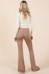 Mittoshop Women's Stretchy Soft Elastic Waist Flare Pants - Comfortable & Stylish