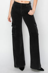 Risen High-Rise Wide-Leg Cargo Jeans – Trendy, Versatile, and Comfortable