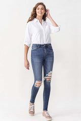 Lovervet Hayden High Rise Skinny Jeans - Full Size Range, Distressed Chic Denim