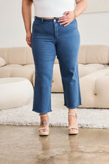 Chloe High Waist Raw Hem Tummy Control Jeans - Full Size by RFM