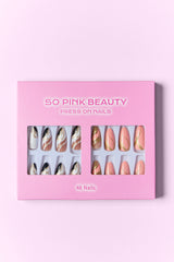 SO PINK BEAUTY Press-On Nails 2-Pack - Chic & Versatile Styles