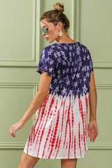 Patriotic American Flag Tee Dress - Show Your USA Pride