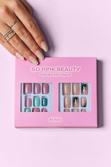 SO PINK BEAUTY Press On Nails - 2 Packs with 48-Piece Set