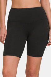 Zenana High Waist Active Shorts - Moisture-Wicking and Stretchy Workout Gear