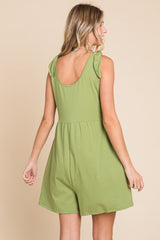 Culture Code Full Size Shoulder Knot Baggy Romper - Effortless Style & Comfort