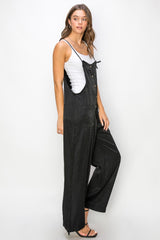 HYFVE Women's Half Button Sleeveless Jumpsuit - Versatile & Stylish Outfit