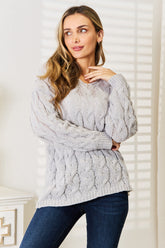 Cozy Cable-Knit Hooded Sweater - Perfect for Winter Warmth