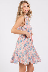 GeeGee Full Size Floral Eyelet Sleeveless Mini Dress - Romantic Summer Style