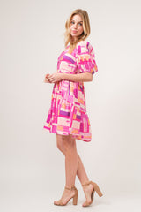Trendy Color Block Puff Sleeve Dress - Bold Party Wear by And The Why