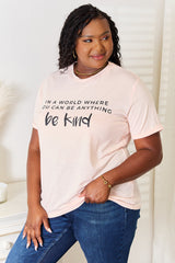 Simply Love Slogan Graphic Cuffed T-Shirt - Trendy & Stylish Expression