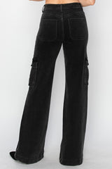 Risen High-Rise Wide-Leg Cargo Jeans – Trendy, Versatile, and Comfortable