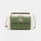 Nicole Lee USA Color Block Vegan Leather Crossbody Bag - Stylish & Functional