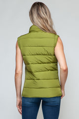 Stylish Zip-Up Turtleneck Vest with Pockets - Versatile & Warm