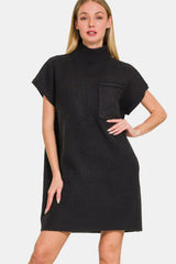 Zenana Short Sleeve Sweater Mini Dress - Versatile & Stylish Wardrobe Essential