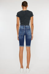 Kancan Full Size Cat's Whiskers Button Fly High-Stretch Denim Shorts
