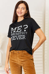 Simply Love Letter Graphic Round Neck T-Shirt – Stylish & Comfortable Wear