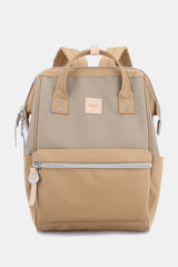 Himawari Large Water-Resistant Canvas Backpack with USB Port & Side Pockets