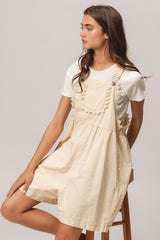 BiBi Women's Lace Trim Rompers with Back Patch Pockets - Summer Fashion