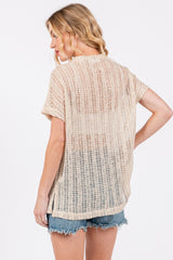 Ces Femme Crochet Mock Neck Cover Up – Stylish Layer for Beach & Boho Looks