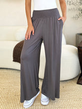 Women's Full Size Smocked High-Waist Wide Leg Pants - Trendy & Comfortable