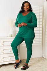 Zenana Cozy Full Size Long Sleeve Top & Leggings Set for Ultimate Comfort