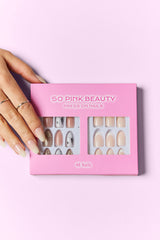 SO PINK BEAUTY Press-On Nails 2 Packs - Versatile Chic Designs with Easy Application