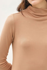 Versatile Mock Neck Long Sleeve T-Shirt | Chic & Comfortable