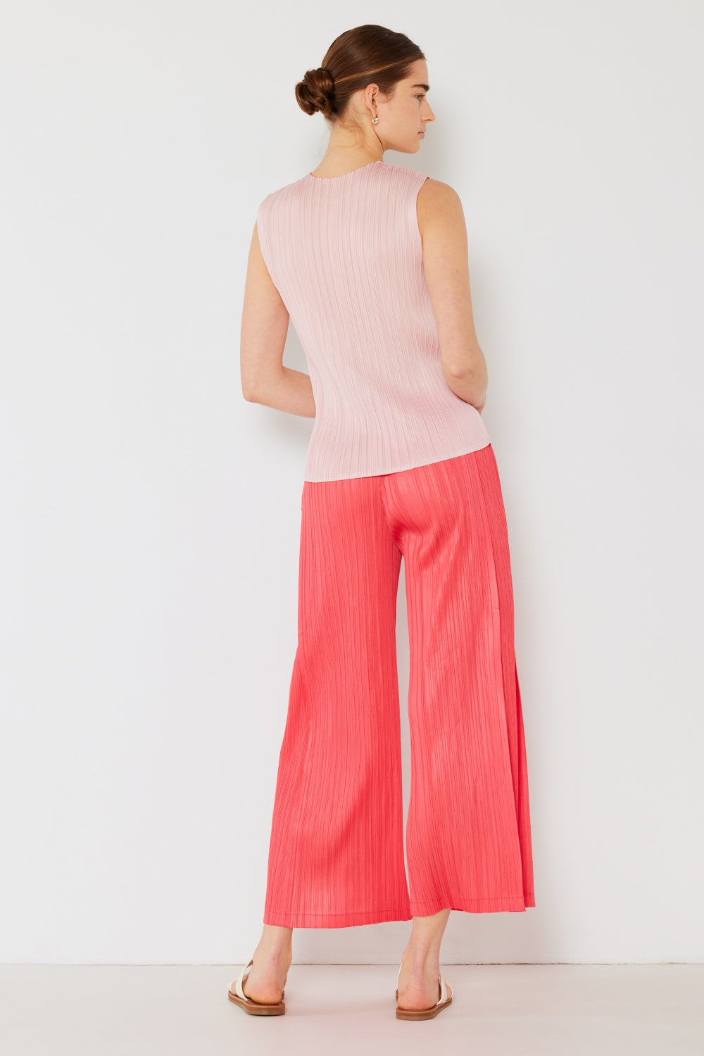 Marina West Swim Women's Pleated Wide-Leg Pants with Chic Side Pleat Detail