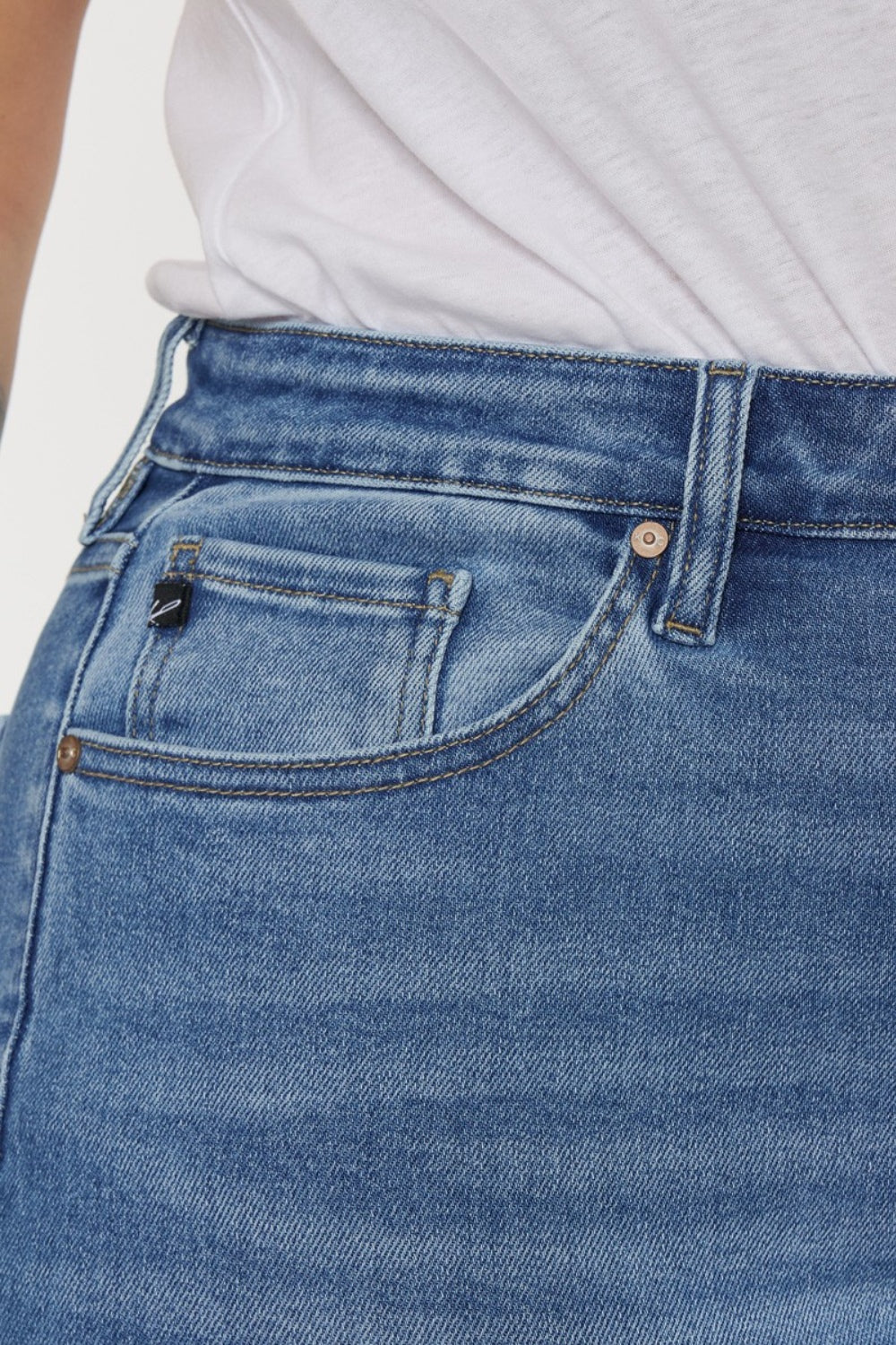 Kancan Full Size High Waist Jeans with Cat's Whiskers Detailing - Vintage Charm & Flattering Fit