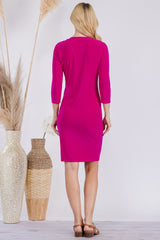 Celeste Elegant Full Size Long Sleeve Slim Dress - Perfect for Any Occasion