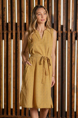 Sew In Love Full Size Tribal Printed Sleeveless Dress with Pockets