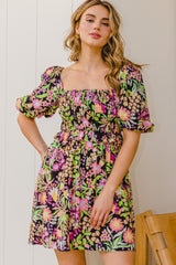 ODDI Floral Tie-Back Mini Dress - Chic & Feminine Summer Fashion
