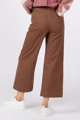 SAGE + FIG Women's Wide Leg Cropped Pants with Pockets - Comfortable and Stylish