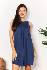 Chic Sleeveless Round Neck Mini Dress for Versatile Occasions