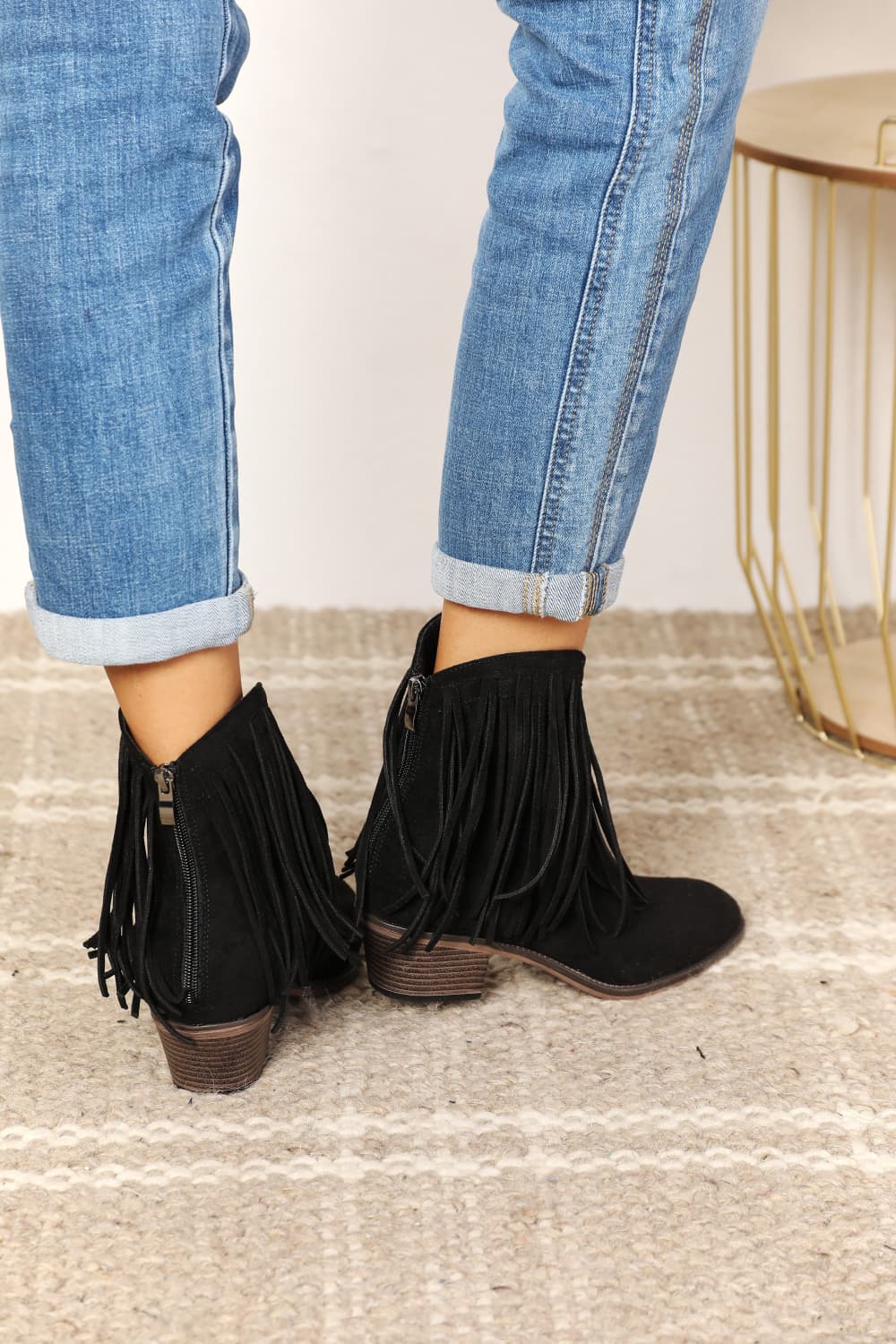 Legend Women's Fringe Ankle Cowboy Boots - Chic Western Style