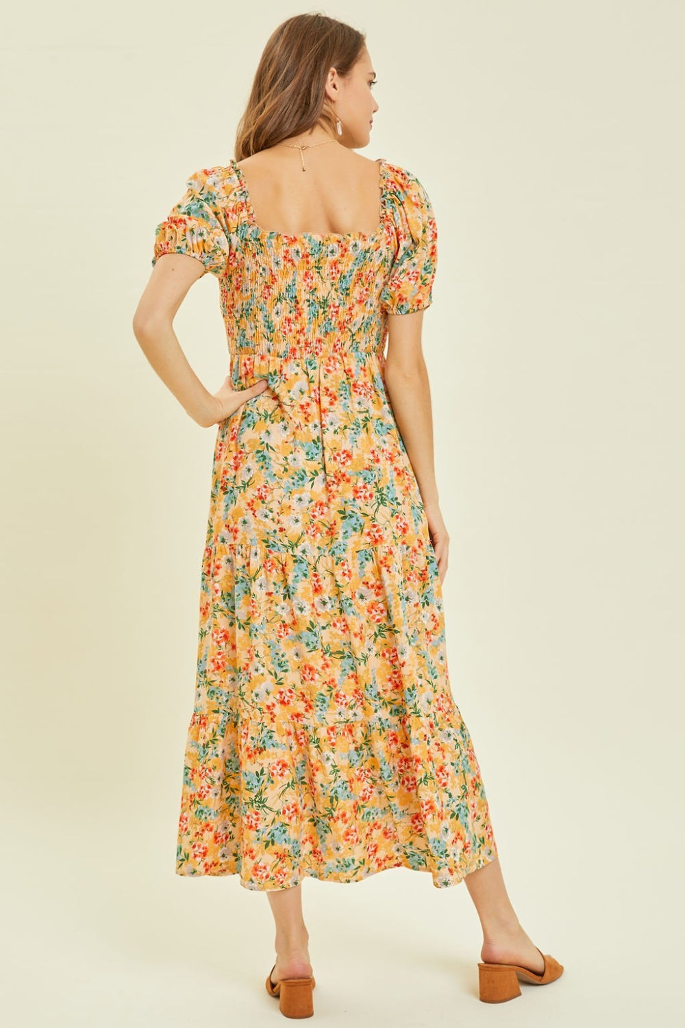 HEYSON Women's Floral Smocked Tiered Midi Dress - Perfect Summer Outfit